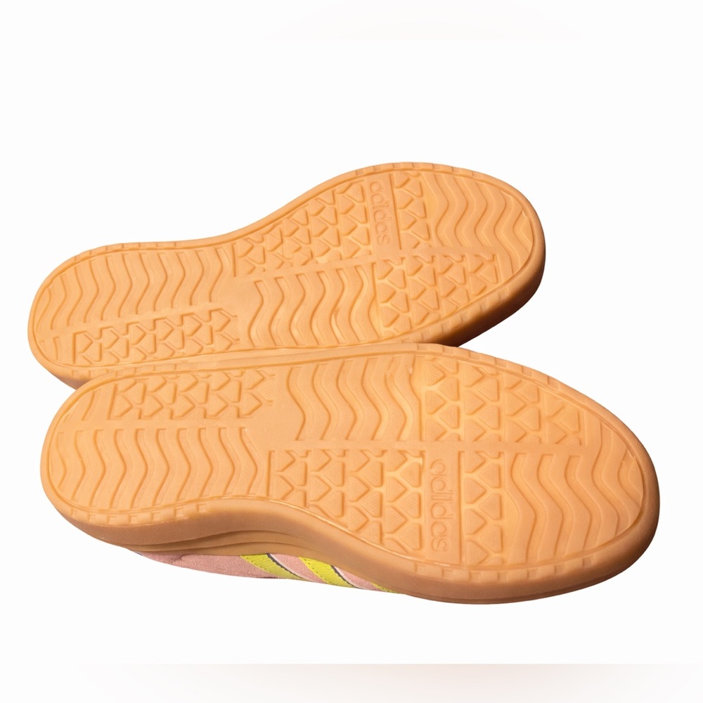 Adidas Women's Pink and Neon Green Sneakers - Picture 5 of 6